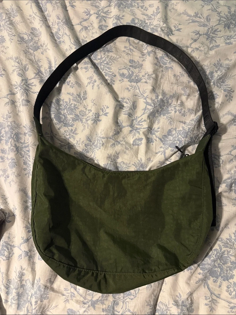 Olive Green Canvas Shoulder Bag - Casual Everyday Tote